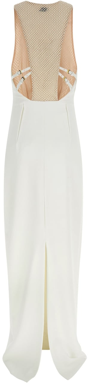 Elisabetta Franchi White Polyester Long Dress Wit