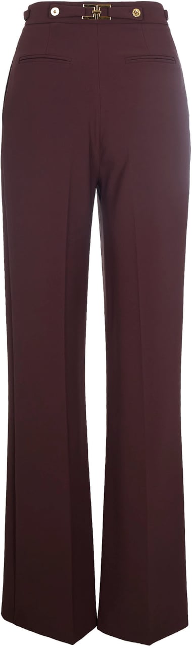 Elisabetta Franchi Trousers Merlot Maroon