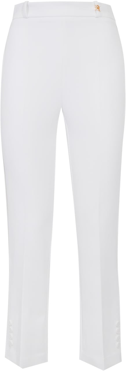 Elisabetta Franchi Trousers Ivory Wit