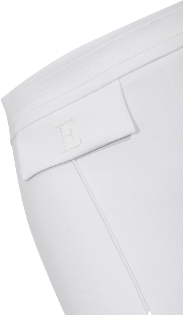 Elisabetta Franchi Trousers Ivory Wit