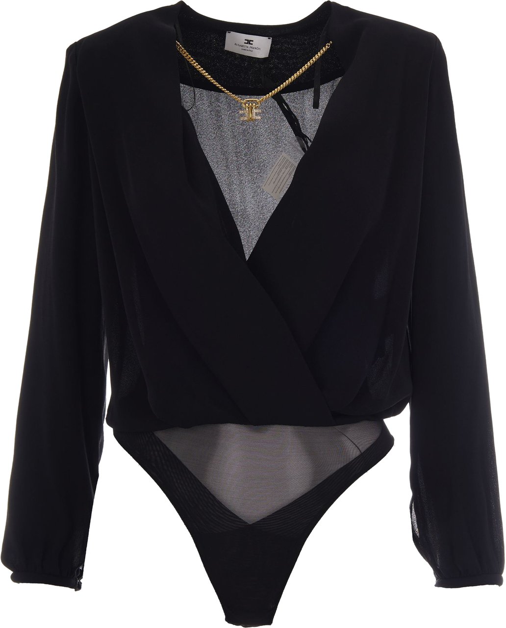 Elisabetta Franchi Top Nero Zwart