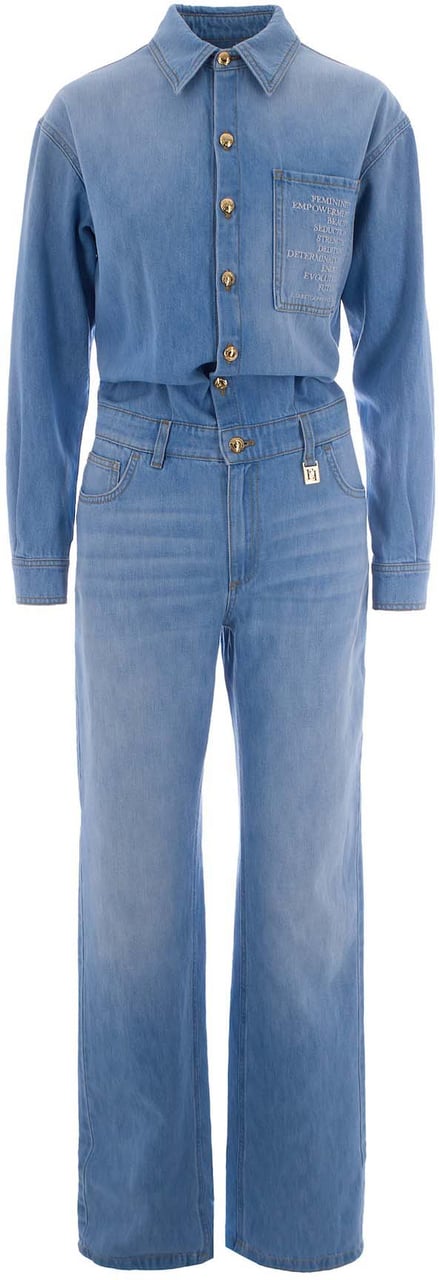 Elisabetta Franchi Trousers Light Blue Blauw
