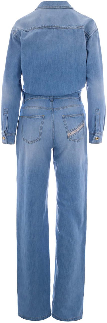 Elisabetta Franchi Trousers Light Blue Blauw