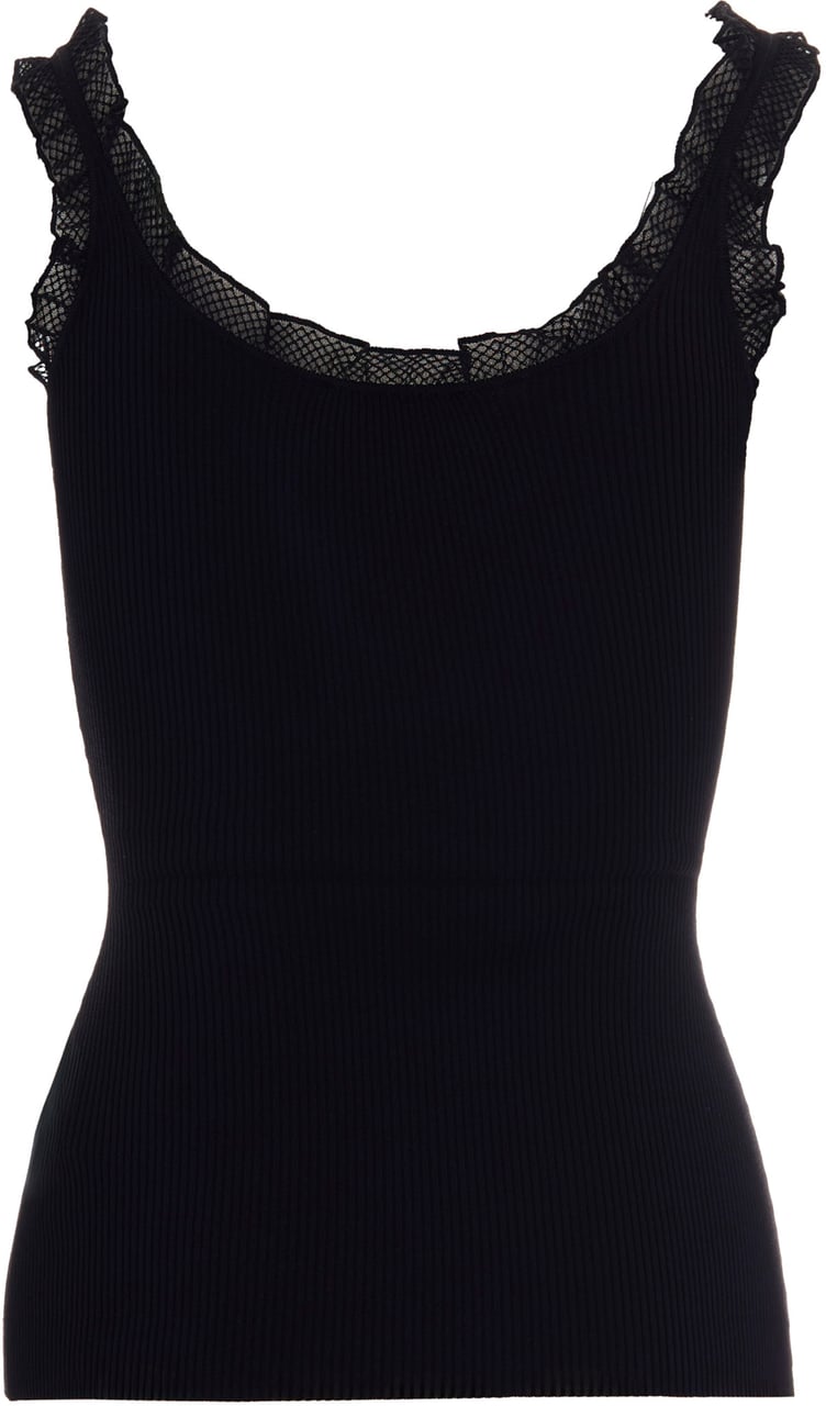 Elisabetta Franchi Top Nero Zwart