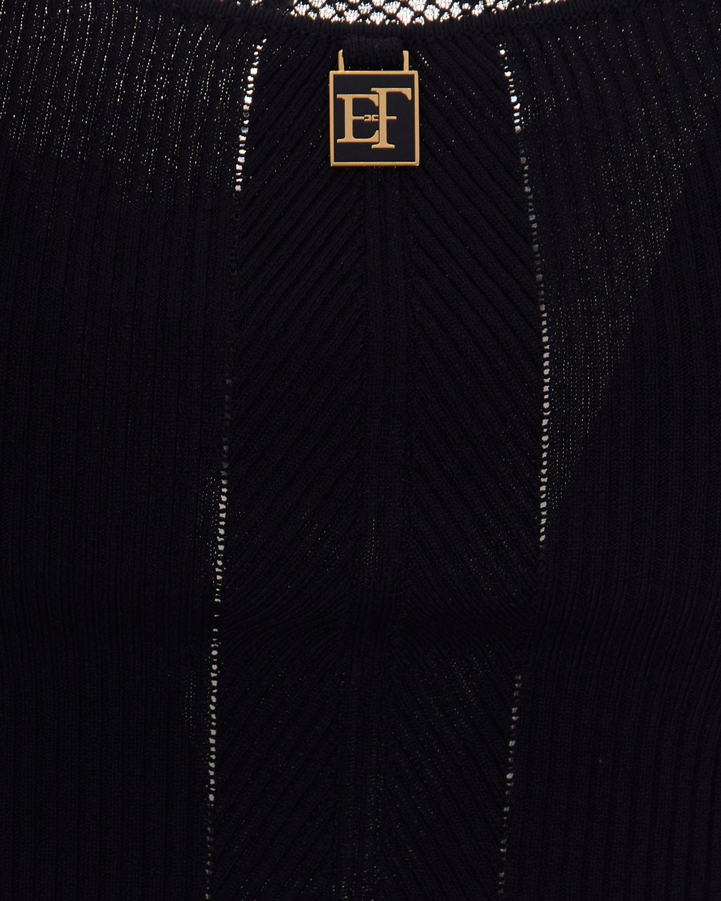 Elisabetta Franchi Top Nero Zwart