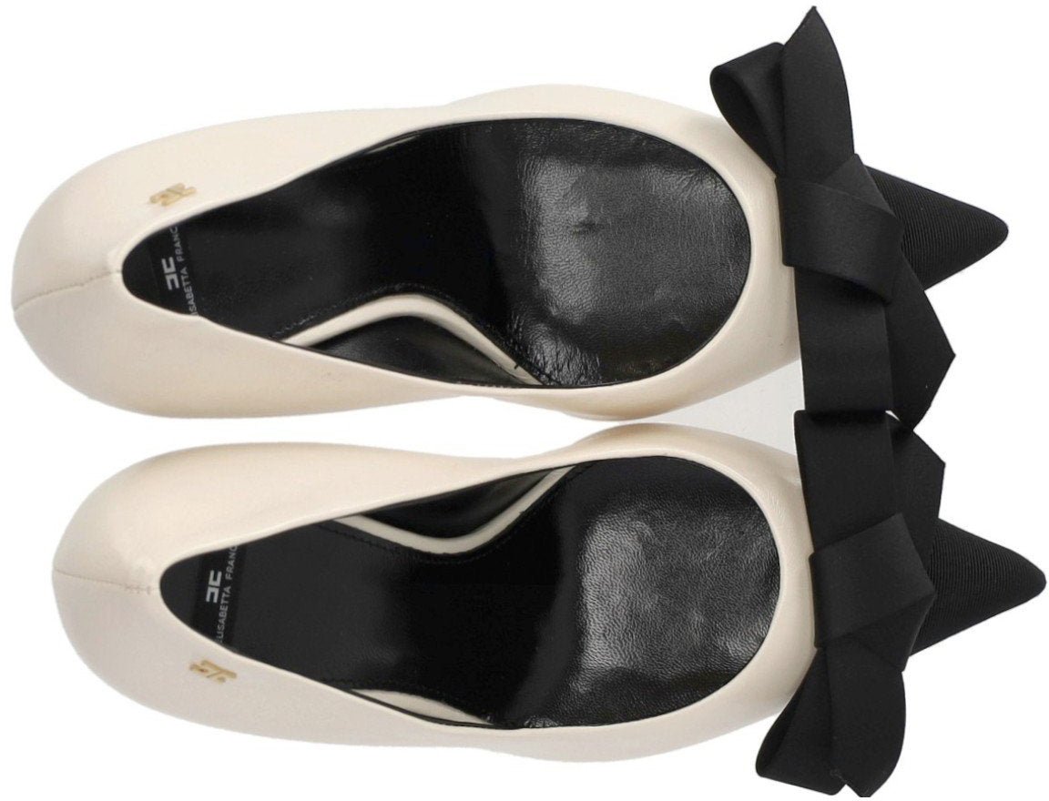 Elisabetta Franchi ELISABETTA FRANCHI BUTTER BLACK PUMP WITH BOW Wit
