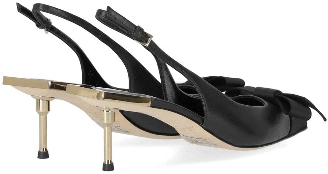 Elisabetta Franchi ELISABETTA FRANCHI SLINGBACK PUMP WITH BOW Zwart