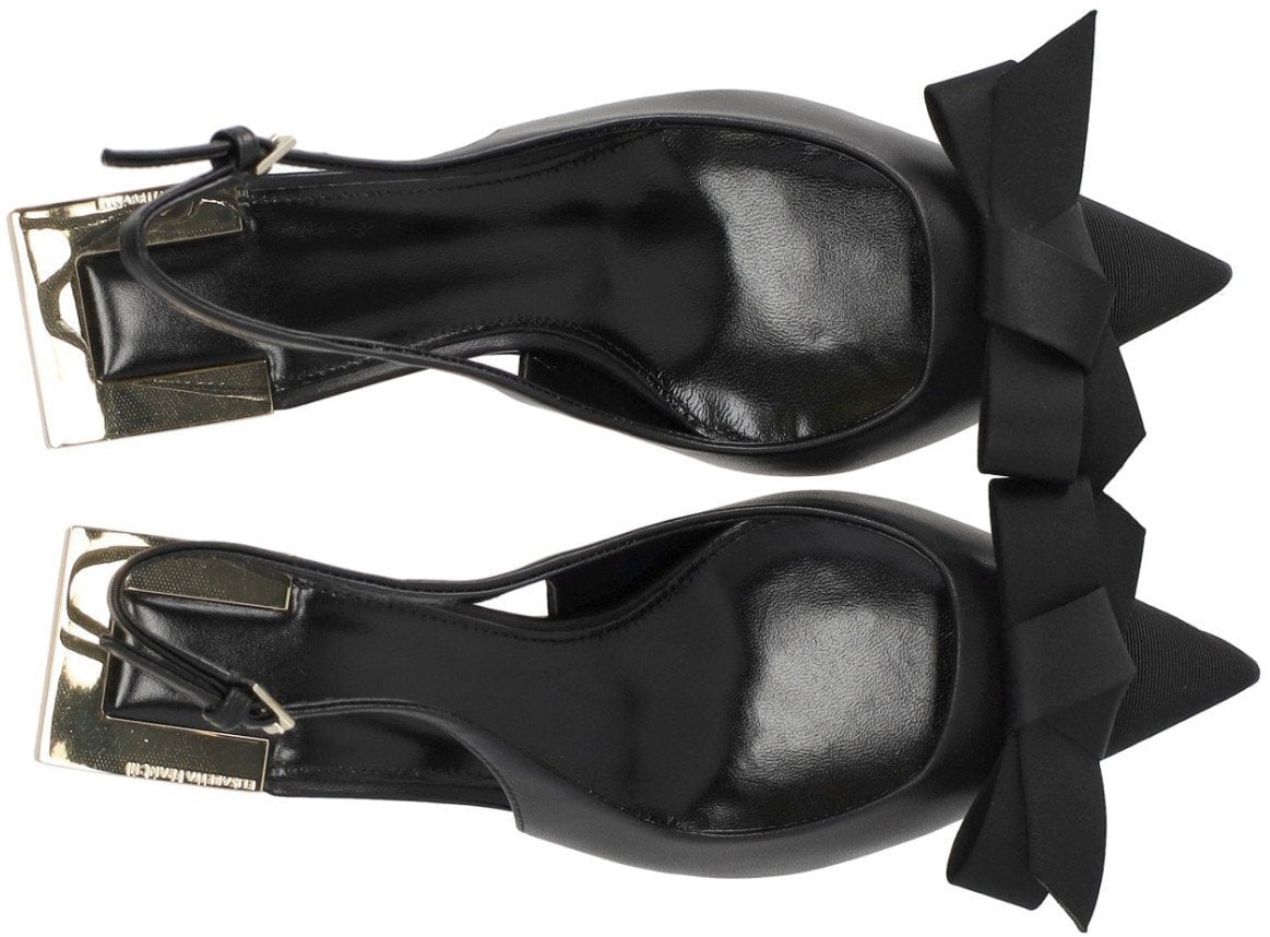 Elisabetta Franchi ELISABETTA FRANCHI SLINGBACK PUMP WITH BOW Zwart
