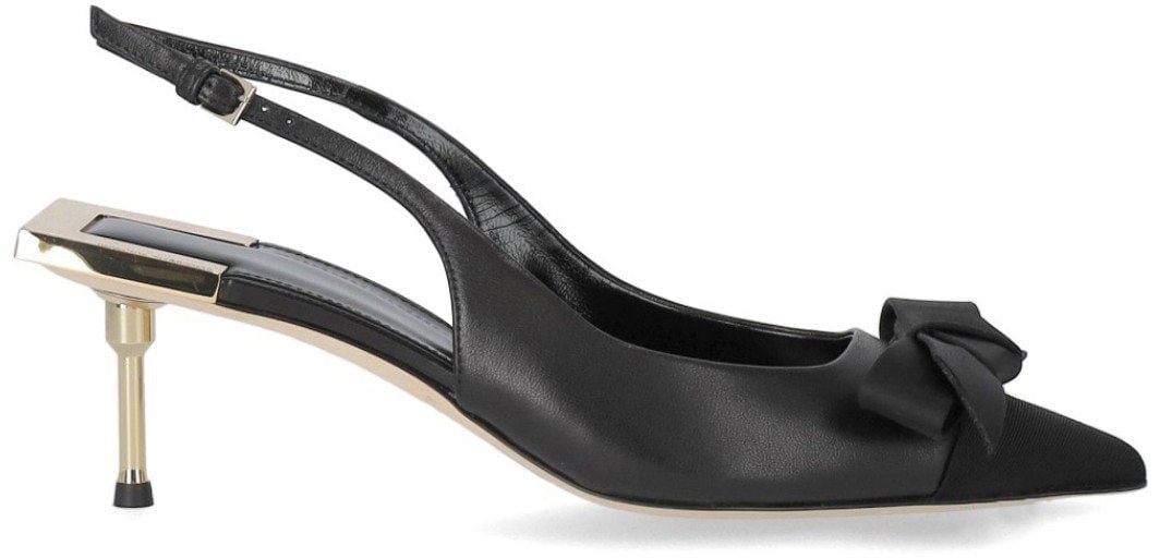 Elisabetta Franchi ELISABETTA FRANCHI SLINGBACK PUMP WITH BOW Zwart