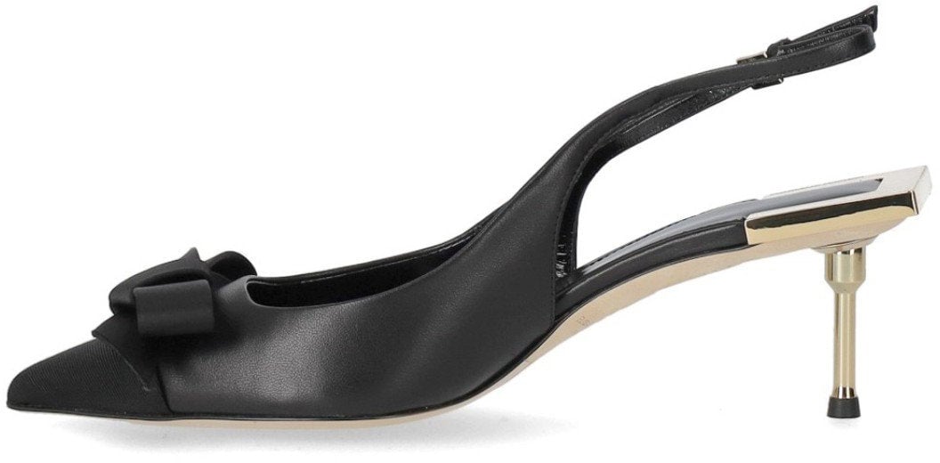 Elisabetta Franchi ELISABETTA FRANCHI SLINGBACK PUMP WITH BOW Zwart