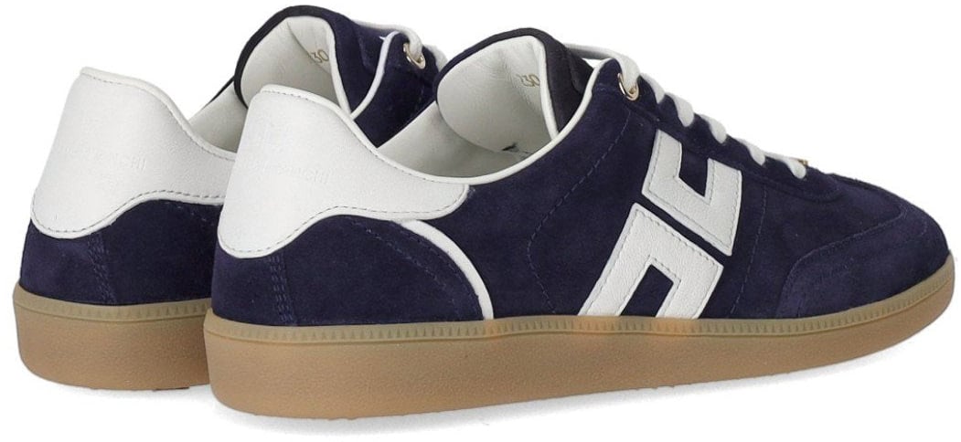 Elisabetta Franchi ELISABETTA FRANCHI OLTREMARE AVORIO SNEAKER WITH LOGO Blauw