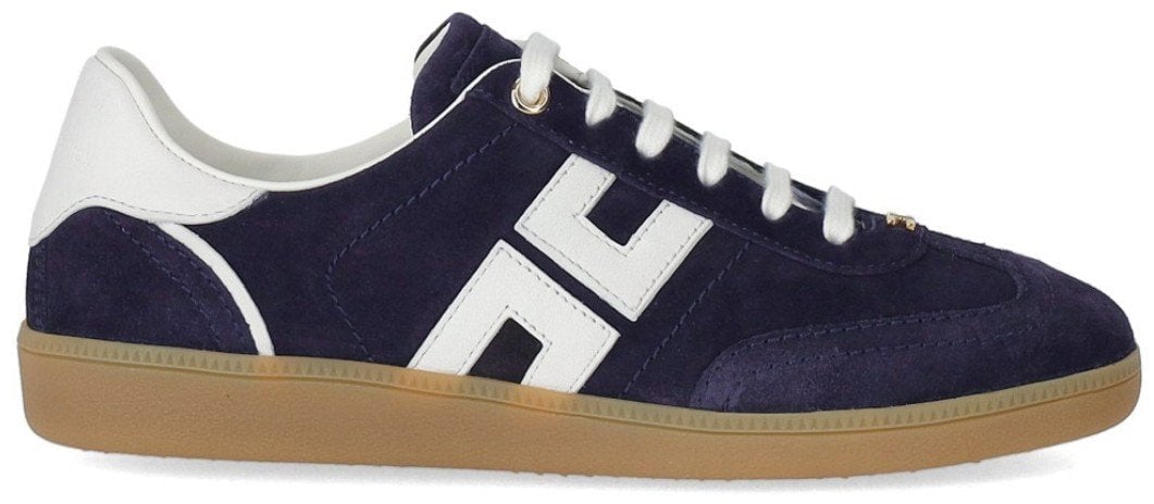 Elisabetta Franchi ELISABETTA FRANCHI OLTREMARE AVORIO SNEAKER WITH LOGO Blauw