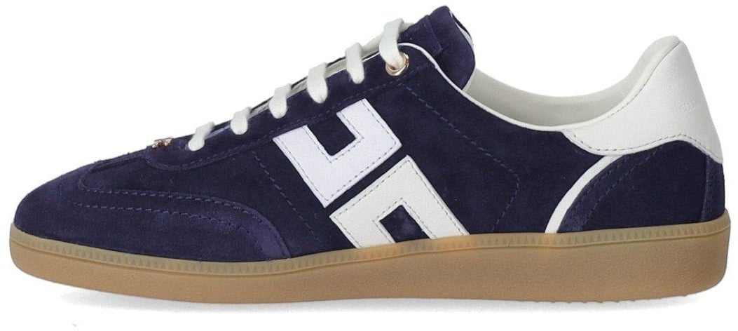 Elisabetta Franchi ELISABETTA FRANCHI OLTREMARE AVORIO SNEAKER WITH LOGO Blauw