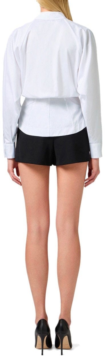 Elisabetta Franchi ELISABETTA FRANCHI SHIRT WITH BROOCH Wit