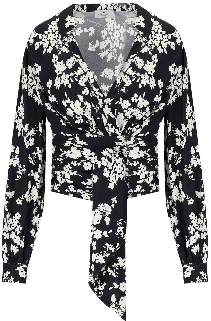 Elisabetta Franchi ELISABETTA FRANCHI BUTTER FLORAL SHIRT Zwart