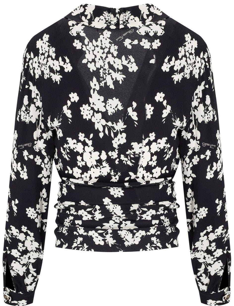 Elisabetta Franchi ELISABETTA FRANCHI BUTTER FLORAL SHIRT Zwart