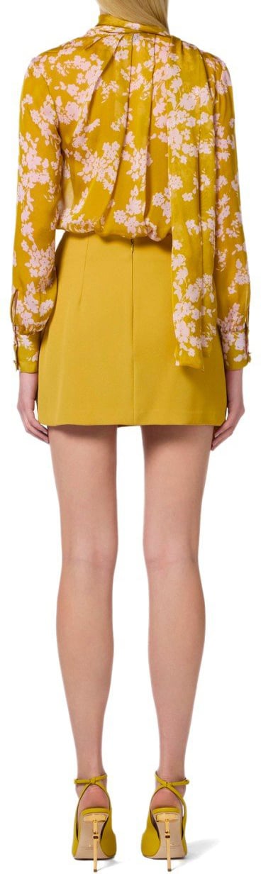 Elisabetta Franchi ELISABETTA FRANCHI CURRY WRAP SKIRT Geel