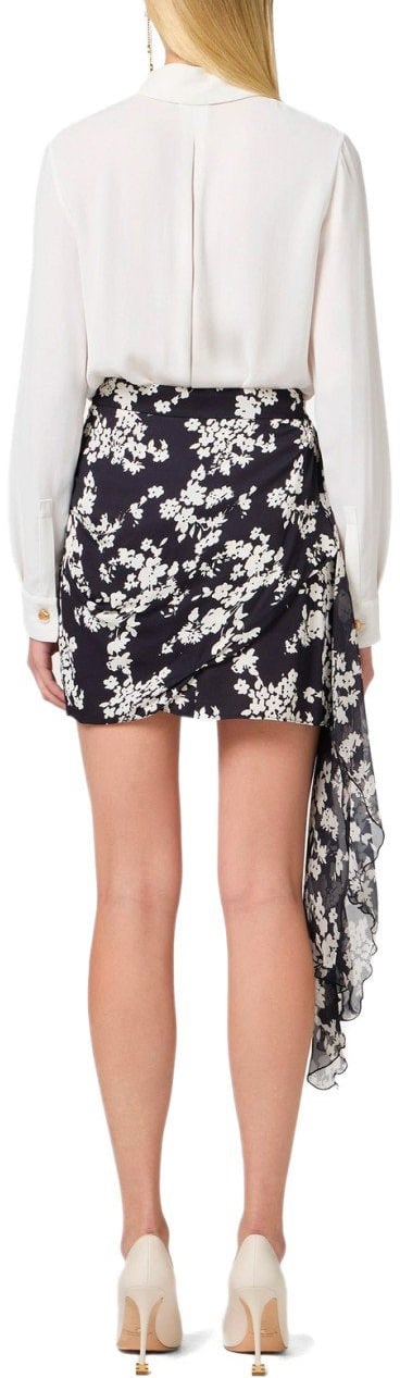 Elisabetta Franchi ELISABETTA FRANCHI BUTTER DRAPED SKIRT Zwart