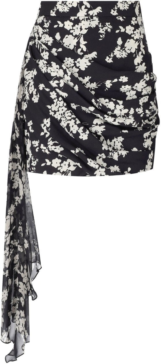 Elisabetta Franchi ELISABETTA FRANCHI BUTTER DRAPED SKIRT Zwart