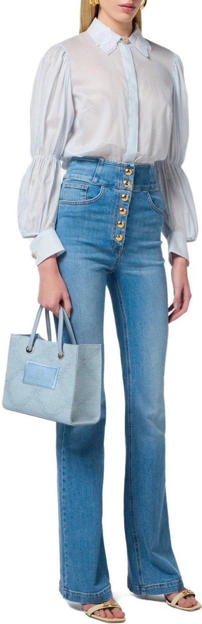 Elisabetta Franchi ELISABETTA FRANCHI HIGH WAISTED JEANS WITH BUTTONS Blauw