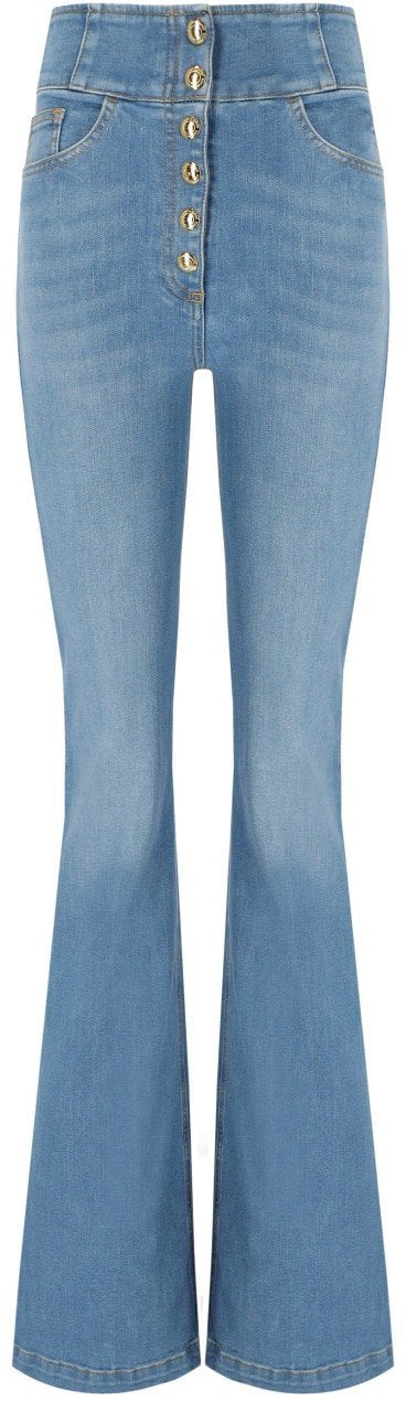 Elisabetta Franchi ELISABETTA FRANCHI HIGH WAISTED JEANS WITH BUTTONS Blauw