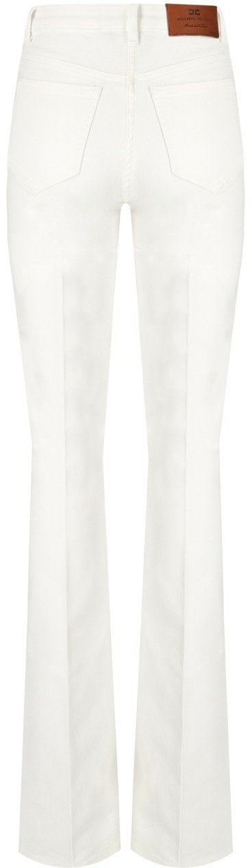 Elisabetta Franchi ELISABETTA FRANCHI IVORY COTTON JEANS Wit