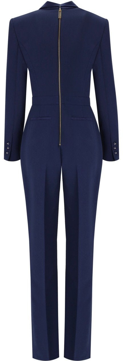 Elisabetta Franchi ELISABETTA FRANCHI OLTREMARE SMOKING JUMPSUIT Blauw