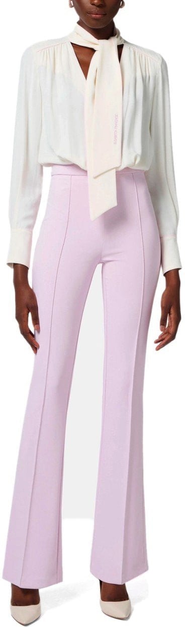 Elisabetta Franchi ELISABETTA FRANCHI BURRO QUARZO GEORGETTE JUMPSUIT Roze