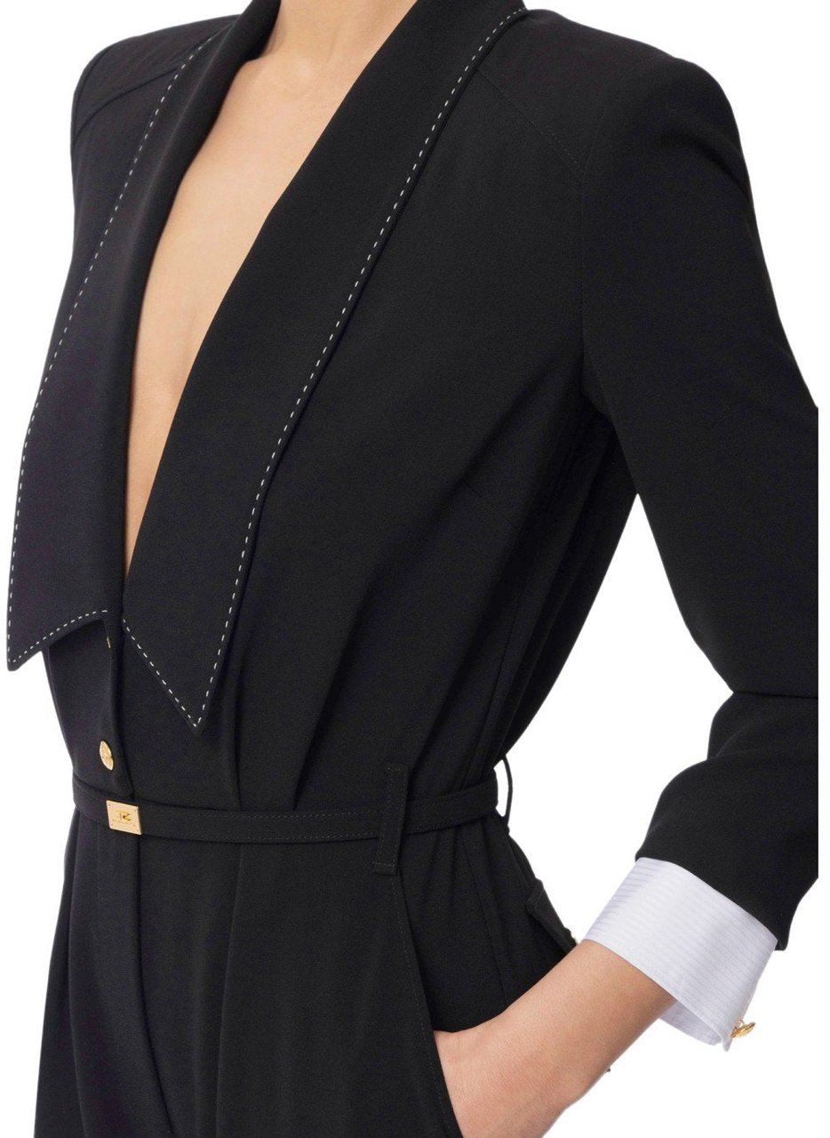 Elisabetta Franchi ELISABETTA FRANCHI CARGO JUMPSUIT Zwart