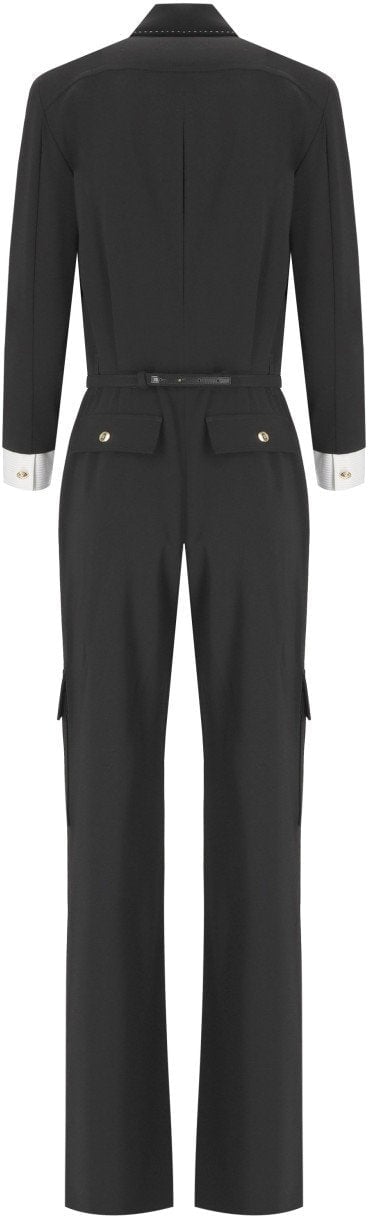 Elisabetta Franchi ELISABETTA FRANCHI CARGO JUMPSUIT Zwart