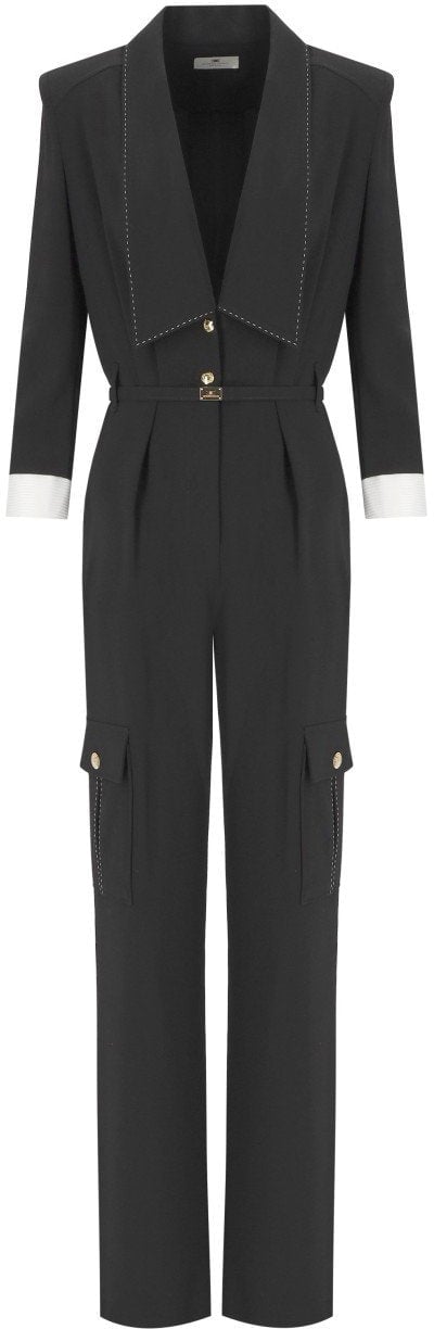 Elisabetta Franchi ELISABETTA FRANCHI CARGO JUMPSUIT Zwart