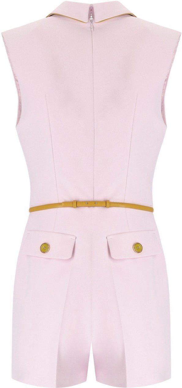 Elisabetta Franchi ELISABETTA FRANCHI QUARZO CURRY SHORT JUMPSUIT WITH BUTTONS Roze