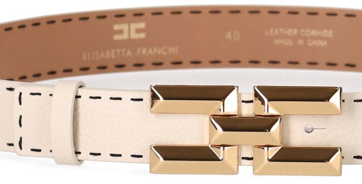 Elisabetta Franchi ELISABETTA FRANCHI BUTTER HIGH WAIST BELT Wit