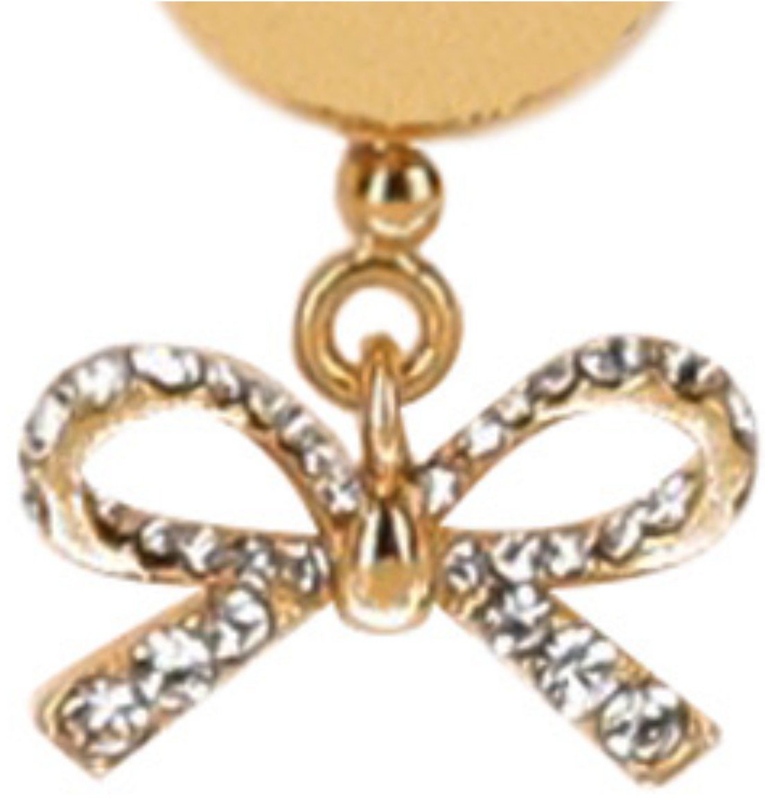 Elisabetta Franchi ELISABETTA FRANCHI PENDANT EARRINGS WITH BOWS Goud