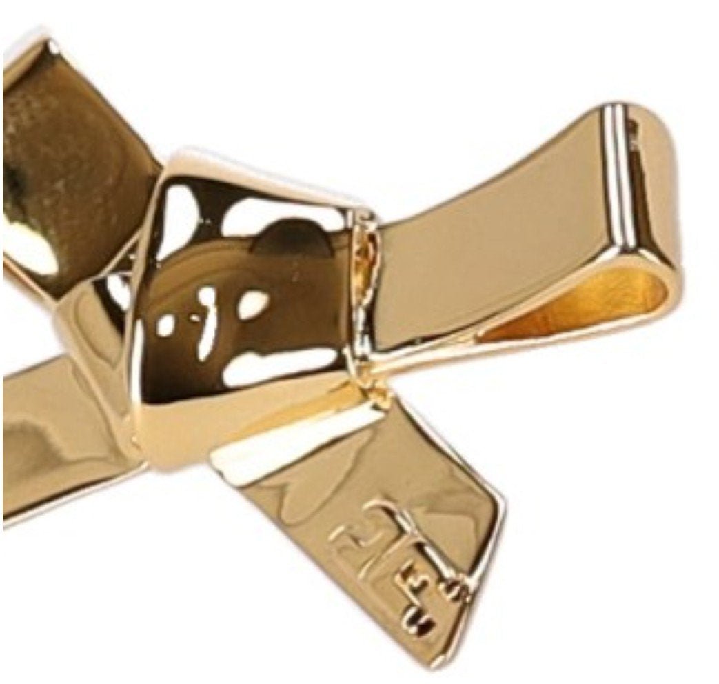 Elisabetta Franchi ELISABETTA FRANCHI EARRINGS WITH BOW Goud