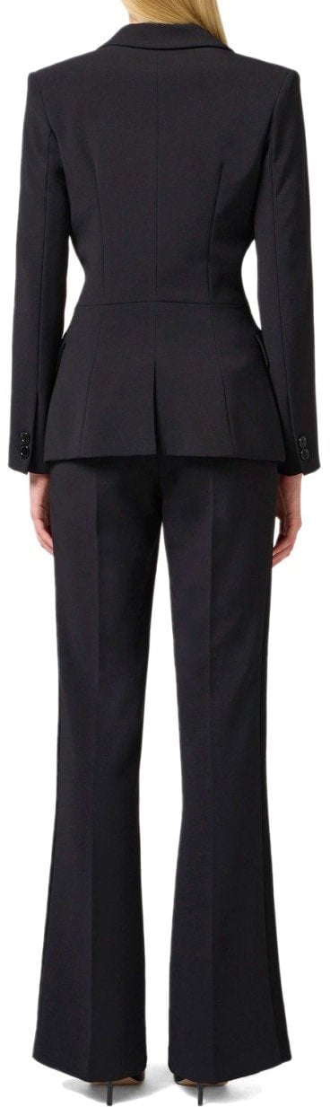 Elisabetta Franchi ELISABETTA FRANCHI CREPE DOUBLE-BREASTED JACKET Zwart
