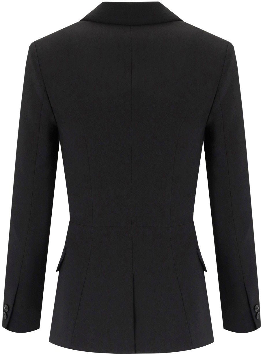 Elisabetta Franchi ELISABETTA FRANCHI CREPE DOUBLE-BREASTED JACKET Zwart