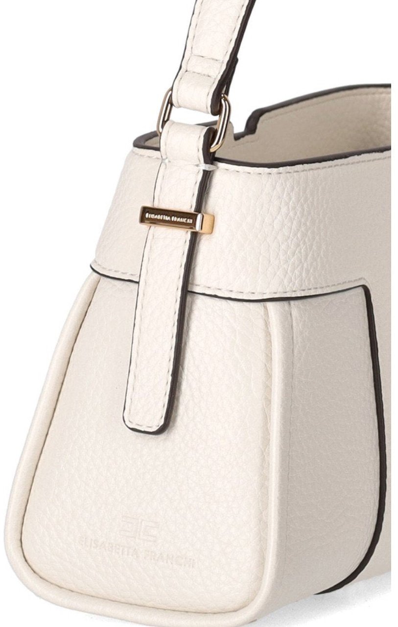 Elisabetta Franchi ELISABETTA FRANCHI IVORY SMALL HANDBAG Wit