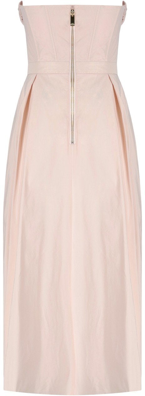 Elisabetta Franchi ELISABETTA FRANCHI BABY MIDI DRESS WITH ROSES Roze
