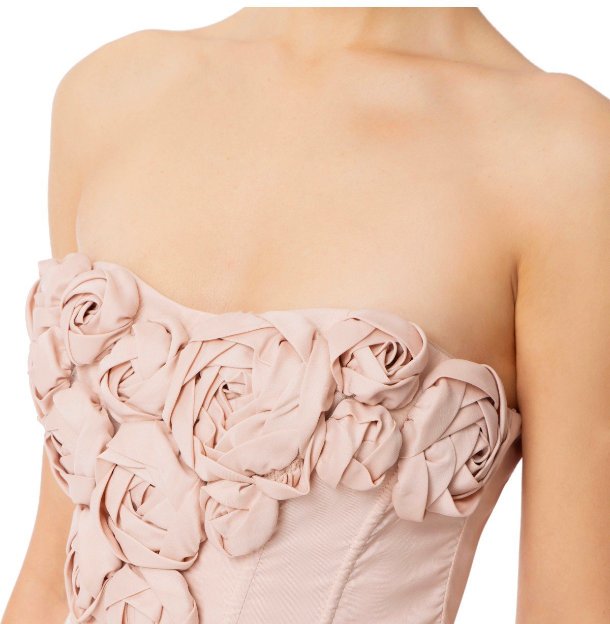 Elisabetta Franchi ELISABETTA FRANCHI BABY MIDI DRESS WITH ROSES Roze