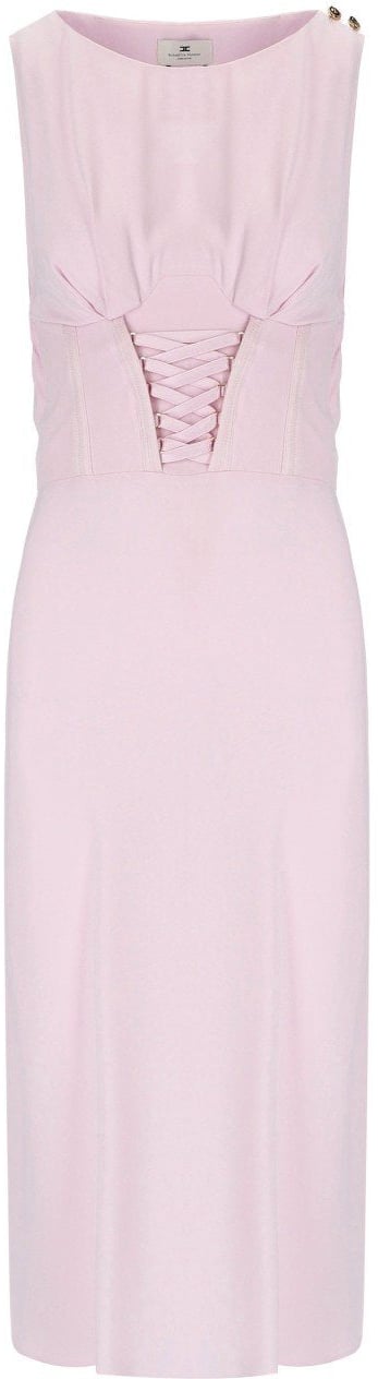 Elisabetta Franchi ELISABETTA FRANCHI QUARZO MIDI DRESS Roze