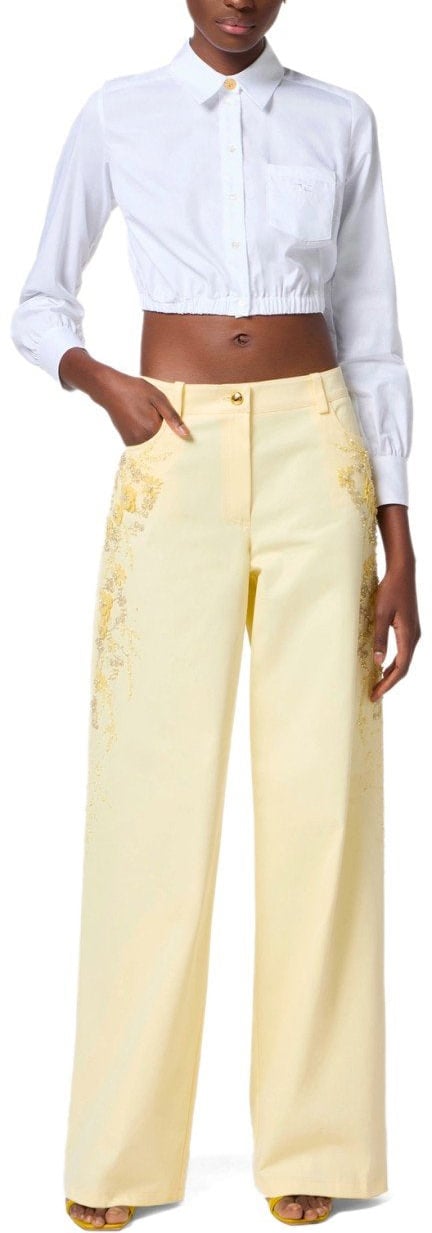 Elisabetta Franchi ELISABETTA FRANCHI CROPPED SHIRT Wit