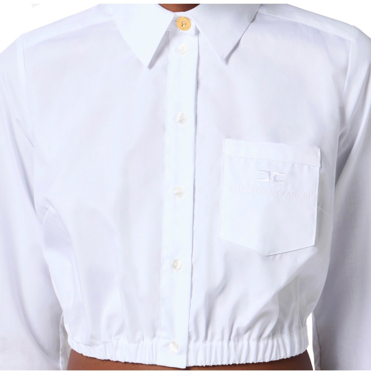 Elisabetta Franchi ELISABETTA FRANCHI CROPPED SHIRT Wit