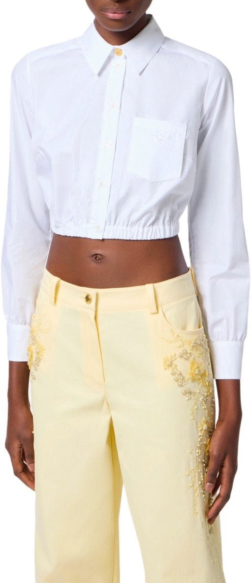 Elisabetta Franchi ELISABETTA FRANCHI CROPPED SHIRT Wit
