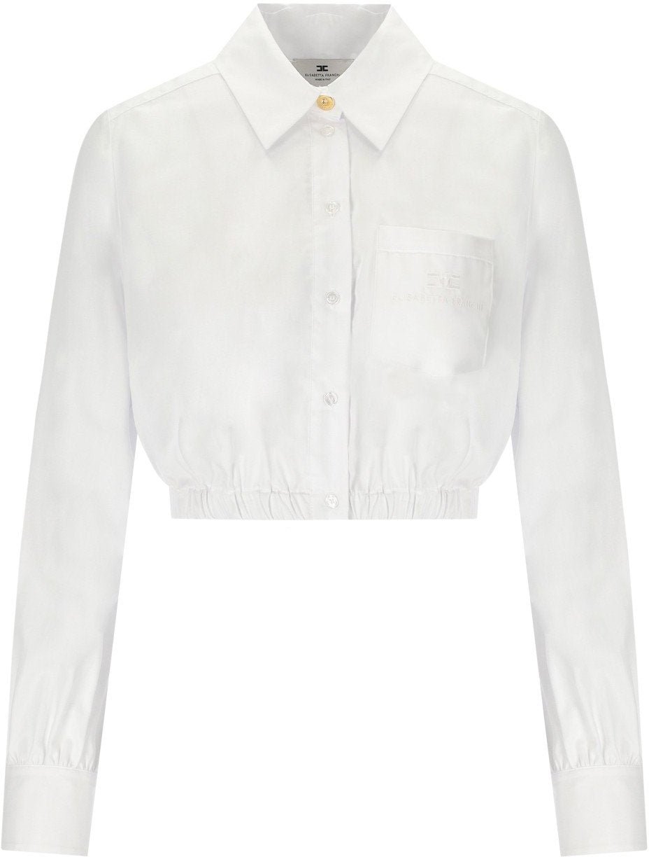 Elisabetta Franchi ELISABETTA FRANCHI CROPPED SHIRT Wit