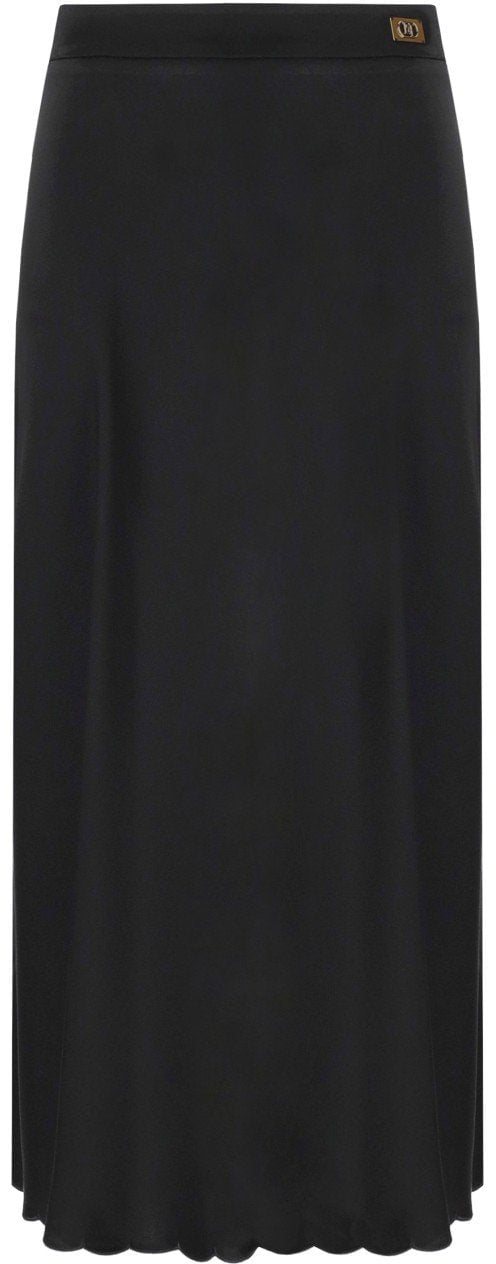 Elisabetta Franchi ELISABETTA FRANCHI SATIN MIDI SKIRT Zwart