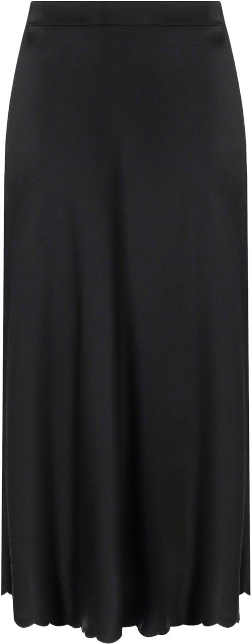 Elisabetta Franchi ELISABETTA FRANCHI SATIN MIDI SKIRT Zwart