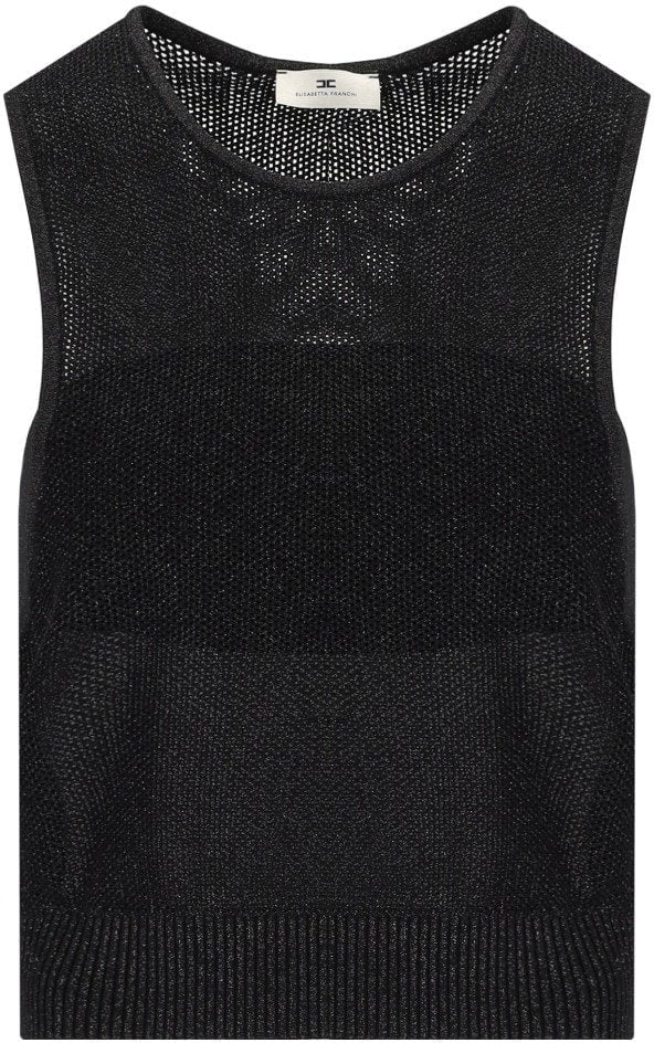 Elisabetta Franchi ELISABETTA FRANCHI KNITTED LUREX TOP Zwart