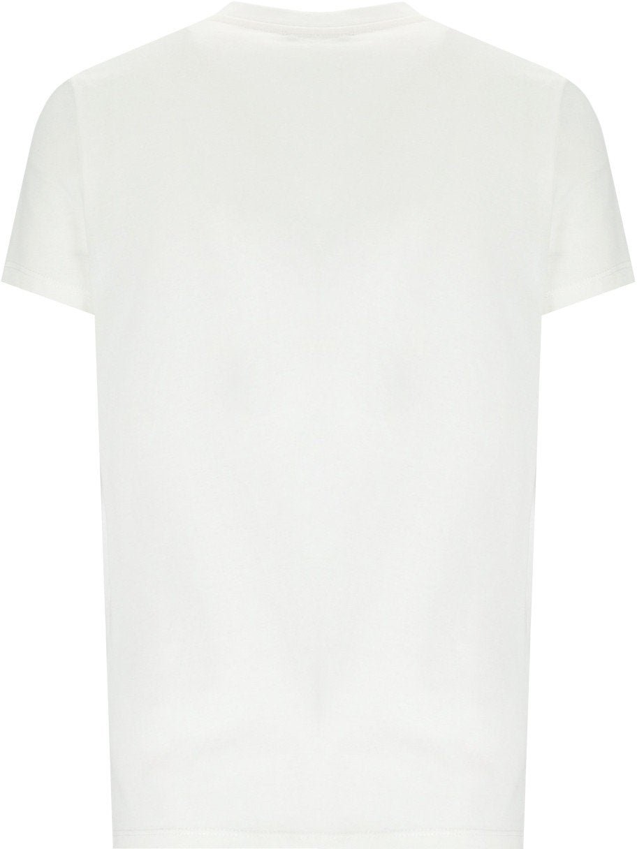 Elisabetta Franchi ELISABETTA FRANCHI T-SHIRT WITH BROOCH Wit