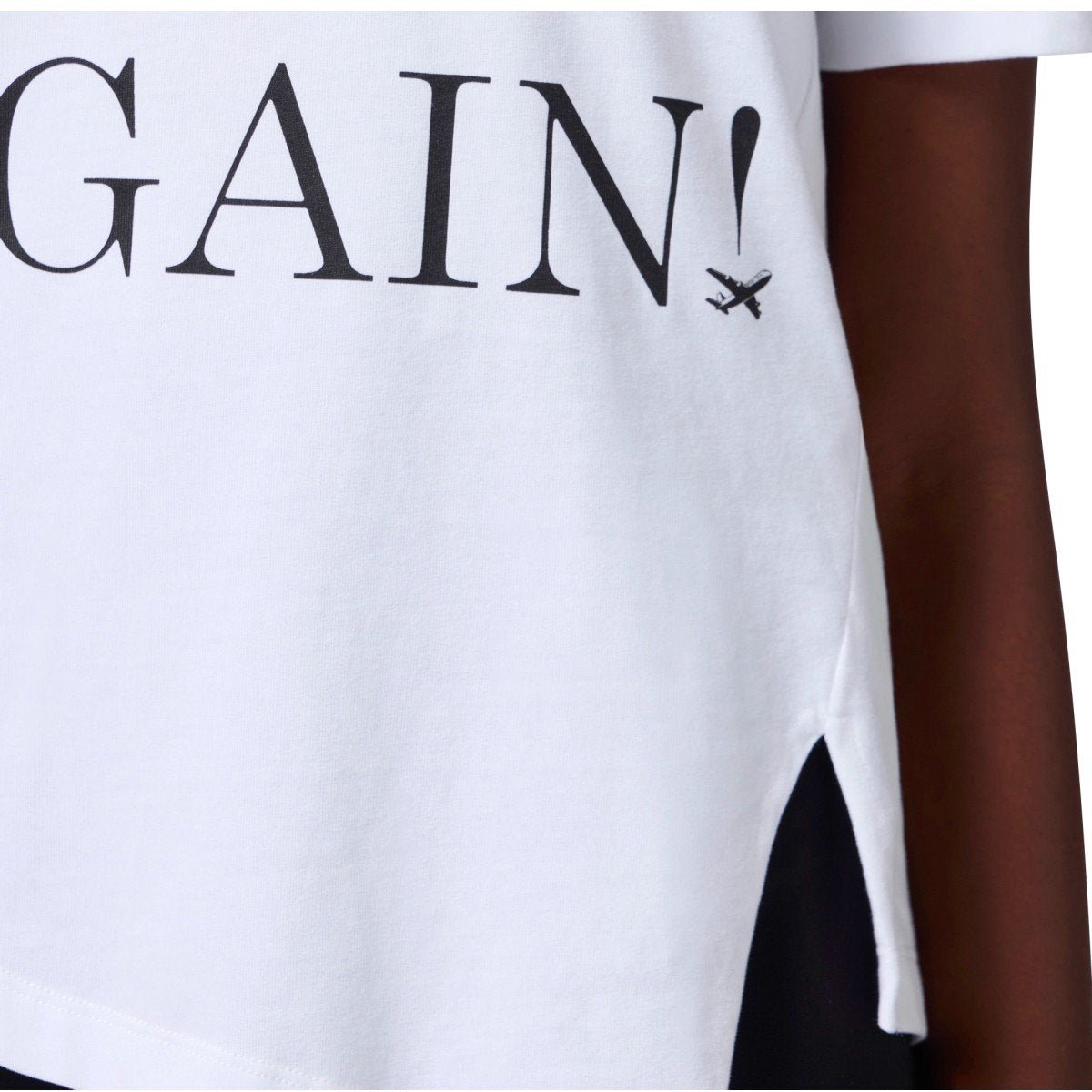 Elisabetta Franchi ELISABETTA FRANCHI GESSO ASYMMETRIC T-SHIRT Wit